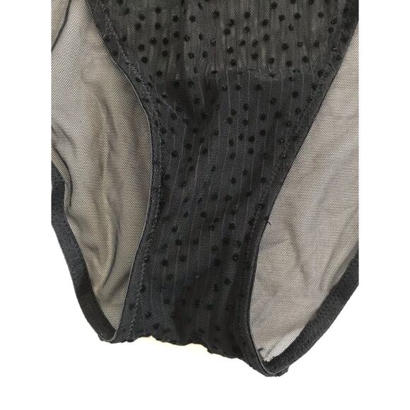 Savage X Fenty Lingerie Sheer Textured Polka Dot Striped Pleated Panty - Picture 5 of 7